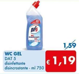 MD Discount WC GEL DAT 5 disinfettante disincrostante-ml 750 offerta