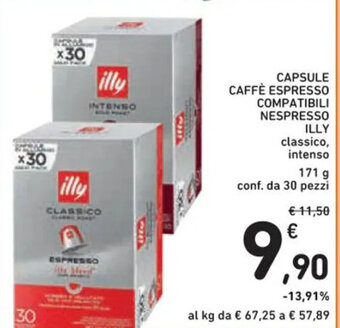 Spazio Conad CAPSULE CAFFÈ ESPRESSO COMPATIBILI NESPRESSO ILLY classico, intenso 171 g conf. da 30 pezzi offerta