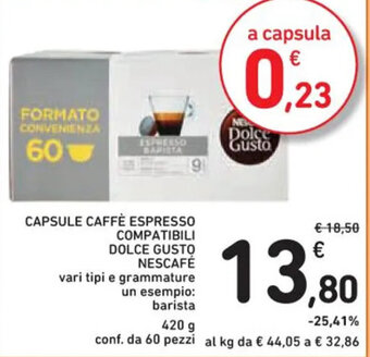 CAPSULE CAFFÈ ESPRESSO COMPATIBILI DOLCE GUSTO NESCAFÉ 420 g conf. da 60 pezzi