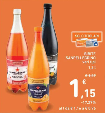 Spazio Conad BIBITE SANPELLEGRINO vari tipi 1,2 l offerta