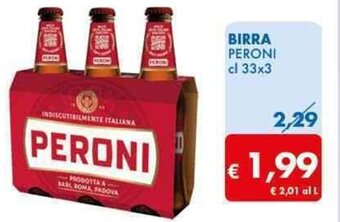 MD Discount BIRRA PERONI cl 33x3 offerta