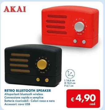 AKAI RETRO BLUETOOTH SPEAKER