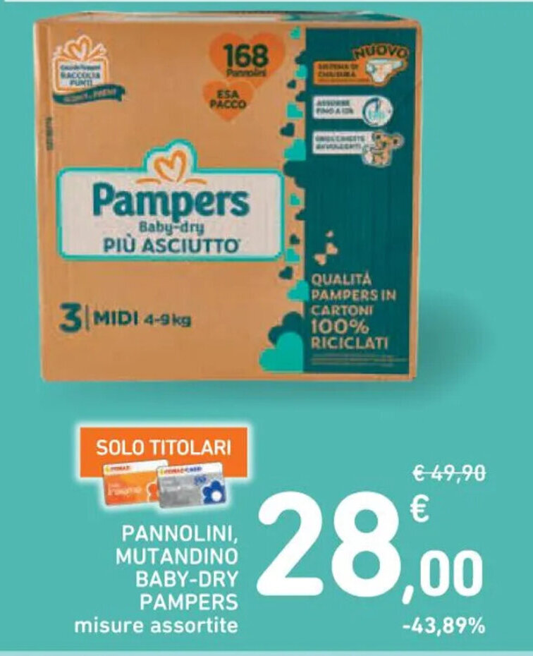 Spazio Conad PANNOLINI, MUTANDINO BABY-DRY PAMPERS offerta