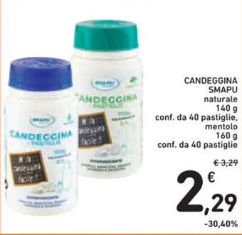 Spazio Conad CANDEGGINA SMAPU naturale 140 g conf. da 40 pastiglie offerta