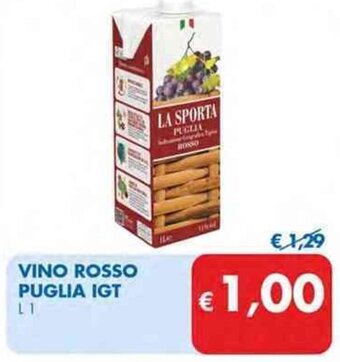 MD Discount VINO ROSSO PUGLIA IGT L 1 offerta