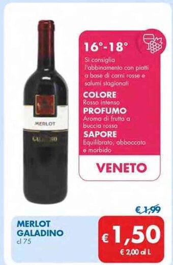 MD Discount MERLOT GALADINO cl 75 offerta