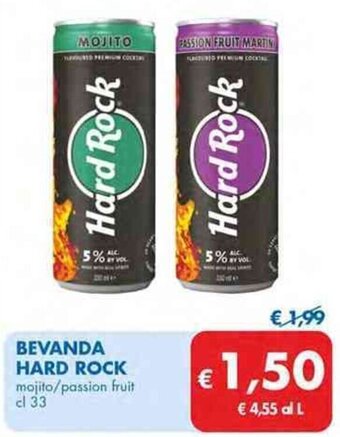 BEVANDA HARD ROCK mojito/passion fruit cl 33