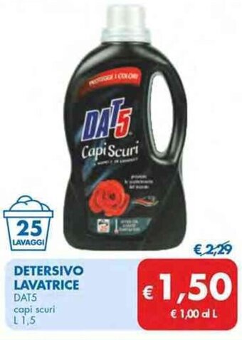 MD Discount DETERSIVO LAVATRICE DAT5 capi scuri L 1,5 offerta