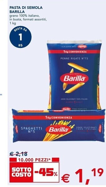 Esselunga Barilla pasta di semola offerta