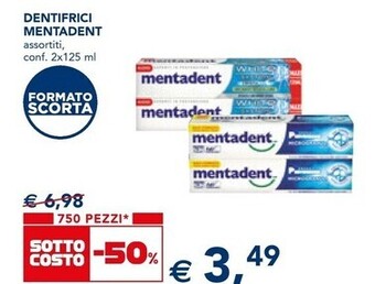 Esselunga Mentadent dentifricio offerta