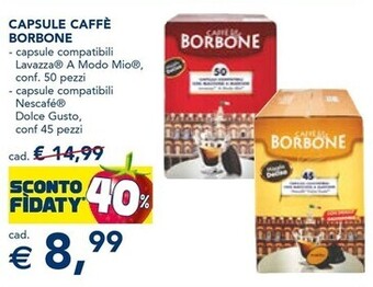 Esselunga Caffe borbone capsule offerta