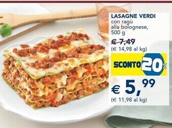 Esselunga Lasagne verdi offerta