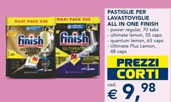 Esselunga Finish pastiglie per lavastoviglie all in one offerta