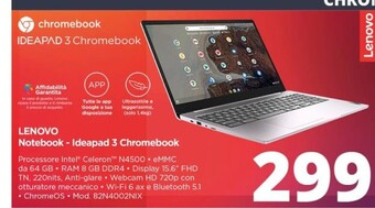 Lenovo ideapad 3 chromebook 14 intel celeron 8gb 64gb