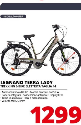 Comet Legnano terra lady trekking e - bike elettrica taglia 44 offerta