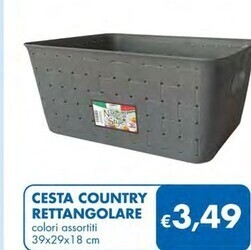 MD Discount Cesta country rettangolare offerta