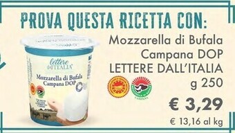 MD Discount Lettere dall'italia mozzarella di bufala campana dop offerta