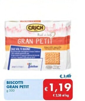 MD Discount Crich biscotti gran petit offerta
