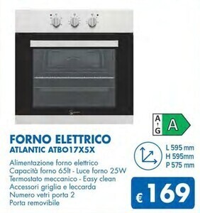 MD Discount Atlantic forno elettrico atbo17x5x offerta