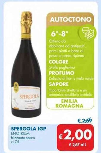 MD Discount SPERGOLA IGP ENOTRIUM frizzante secco d75 offerta