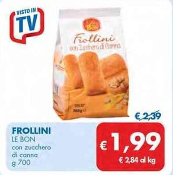 FROLLINI LE BON con zucchero di canna g 700