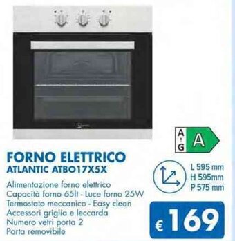 MD Discount FORNO ELETTRICO ATLANTIC ATB017X5X offerta