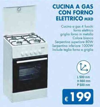MD Discount CUCINA A GAS CON FORNO ELETTRICO MXD offerta