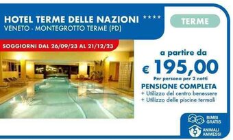 MD Discount HOTEL TERME DELLE NAZIONI VENETO - MONTEGROTTO TERME (PD) offerta