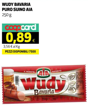 Coop WUDY BAVARIA PURO SUINO AIA 250 g offerta
