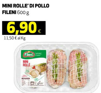 Coop MINI ROLLE' DI POLLO FILENI 600 g offerta