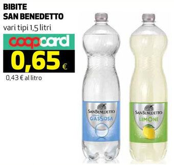 Coop BIBITE SAN BENEDETTO vari tipi 1,5 litri offerta