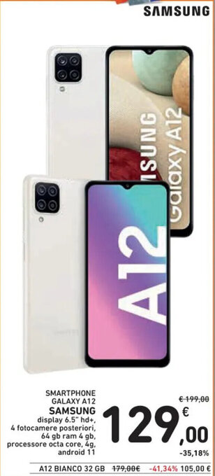 Spazio Conad SMARTPHONE GALAXY A12 SAMSUNG offerta