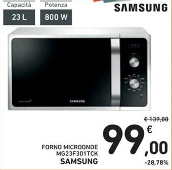 FORNO MICROONDE MG23F301TCK SAMSUNG