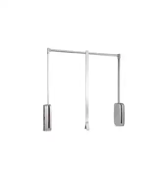 Eurobrico Appendiabiti saliscendi acciaio cromato, 600-830 mm offerta
