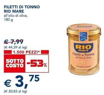 Esselunga FILETTI DI TONNO RIO MARE 180 g offerta