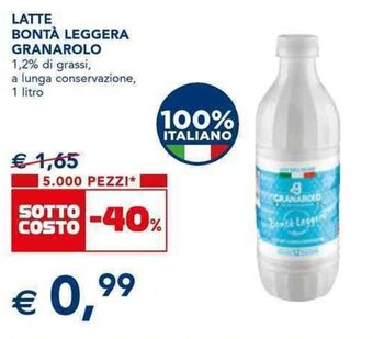 Esselunga LATTE BONTÀ LEGGERA GRANAROLO 1 Litro offerta