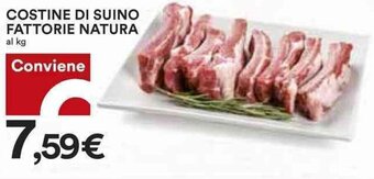 Coop COSTINE DI SUINO FATTORIE NATURA al kg offerta