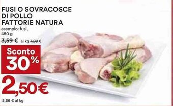 Coop FUSI O SOVRACOSCE DI POLLO FATTORIE NATURA 450 g offerta