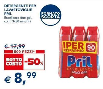 Esselunga DETERGENTE PER LAVASTOVIGLIE PRIL offerta