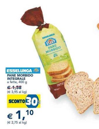 Esselunga PANE MORBIDO INTEGRALE 400 g offerta