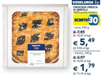 Esselunga CROSTATA FRESCA AI MIRTILLI 550 g offerta