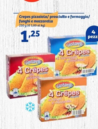 In'S Mercato I gustarelli crepes pizzaiola/ prosciutto e formaggio/ funghi e mozzarella offerta