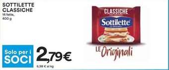 Coop SOTTILETTE CLASSICHE 14 fette, 400 g offerta