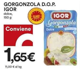 Coop GORGONZOLA D.O.P. IGOR dolce, 150 g offerta