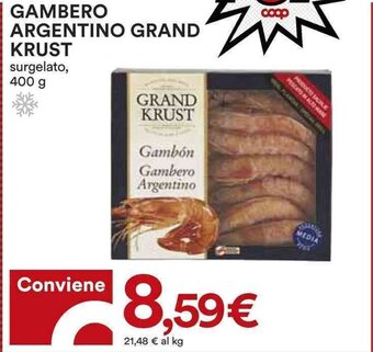 Coop GAMBERO ARGENTINO GRAND KRUST surgelato, 400 g offerta