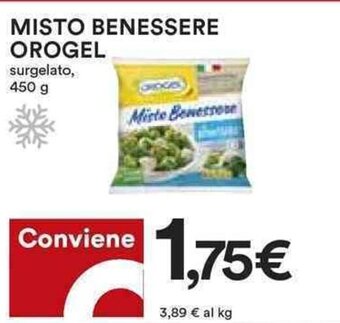 Coop MISTO BENESSERE OROGEL surgelato. 450 g offerta