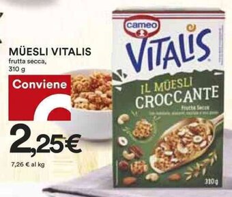 Coop MÜESLI VITALIS frutta secca, 310 g offerta