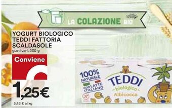 Coop YOGURT BIOLOGICO TEDDI FATTORIA SCALDASOLE gusti vari, 230 g offerta