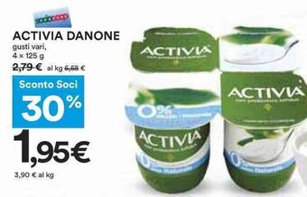 Coop ACTIVIA DANONE gusti vari, 4 x 125 g offerta