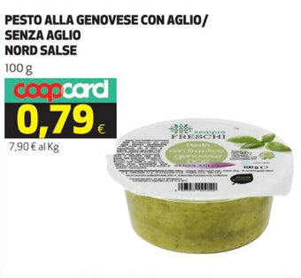 Ipercoop PESTO ALLA GENOVESE CON AGLIO/ SENZA AGLIO NORD SALSE 100 g offerta